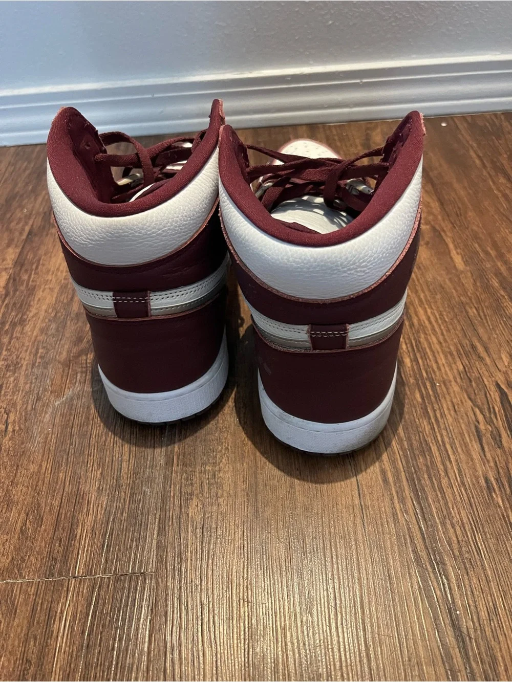 Air Jordan High-Top Men’s Sneakers - Maroon and White